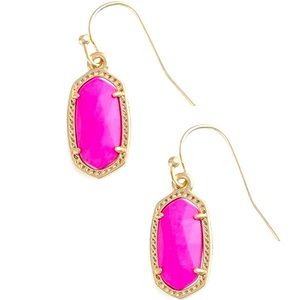 Kendra Scott Bubble Gum Pink Small Dangly Earrings